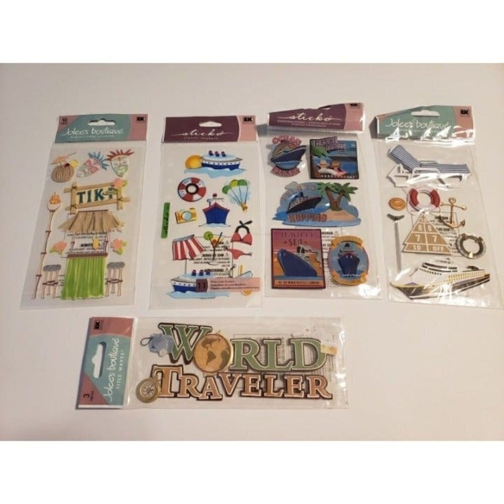 5 sheets stickers Cruise Travel lot